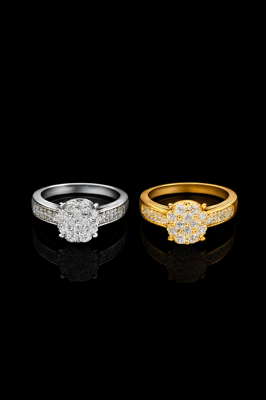 Dazzling Crystal Cluster Statement Ring – Luxury Cocktail Jewelry for Women