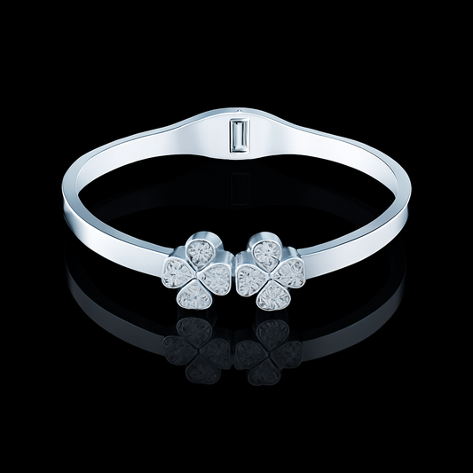 EJ638008 – Sterling Silver Floral Bracelet 🌸