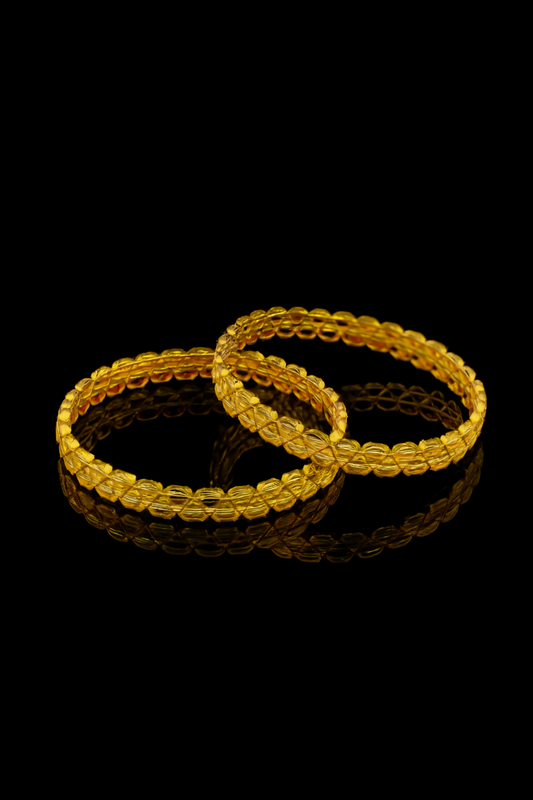 Intricate Weave Gold-Toned Bangles (Pair)