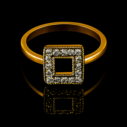 Classic Halo Crystal Cocktail Ring – Elegant Statement Jewelry for Women (3 Colors Available