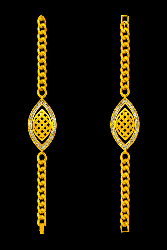 Sparkling Evil Eye Protection Bracelet – Crystal Gold-Tone Good Luck Jewelry for Women