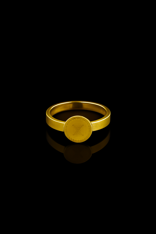 Modern Minimalist Signet Ring – Sleek Gold-Tone Everyday Jewelry for Women