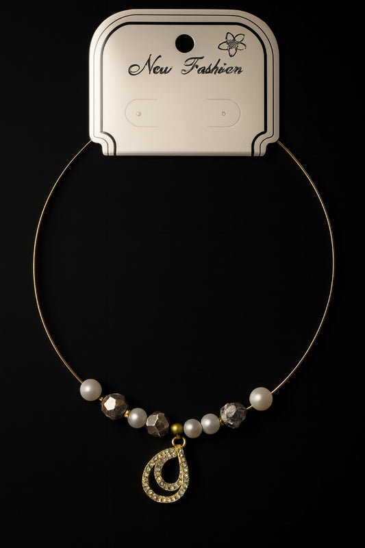 The 'Ruby Pearl' Red Teardrop Anklet