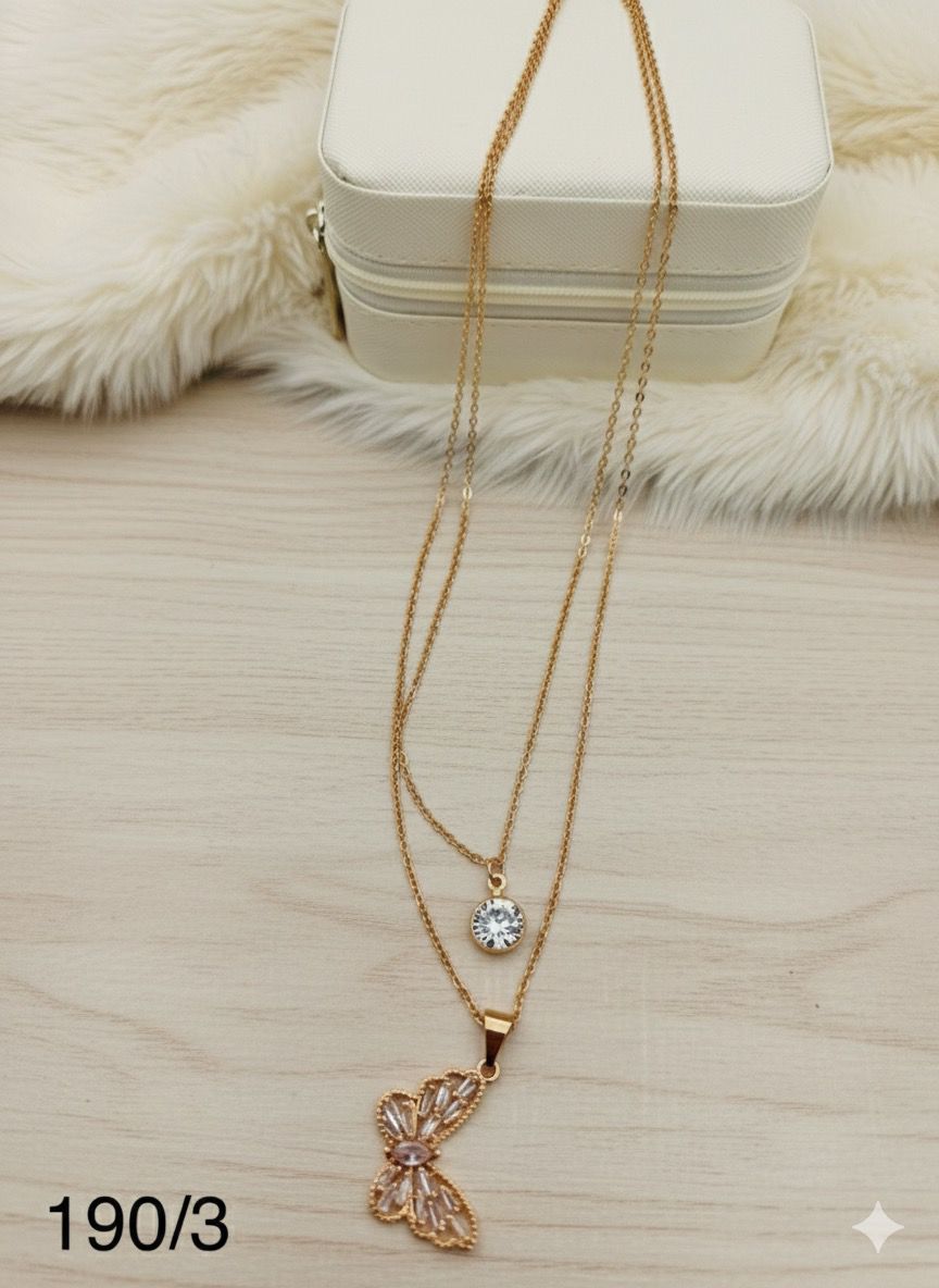 🦋Golden Butterfly Layered Necklace