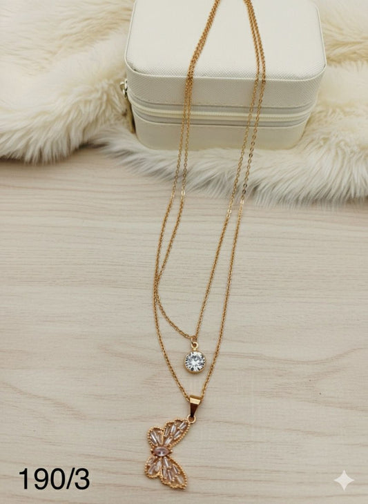 🦋Golden Butterfly Layered Necklace